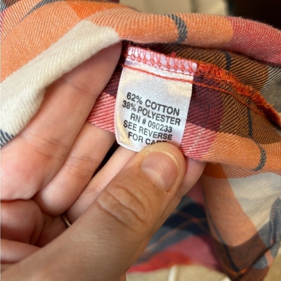 Urban outfitters brand Kirra orange plaid shirt - Picture 4 of 7